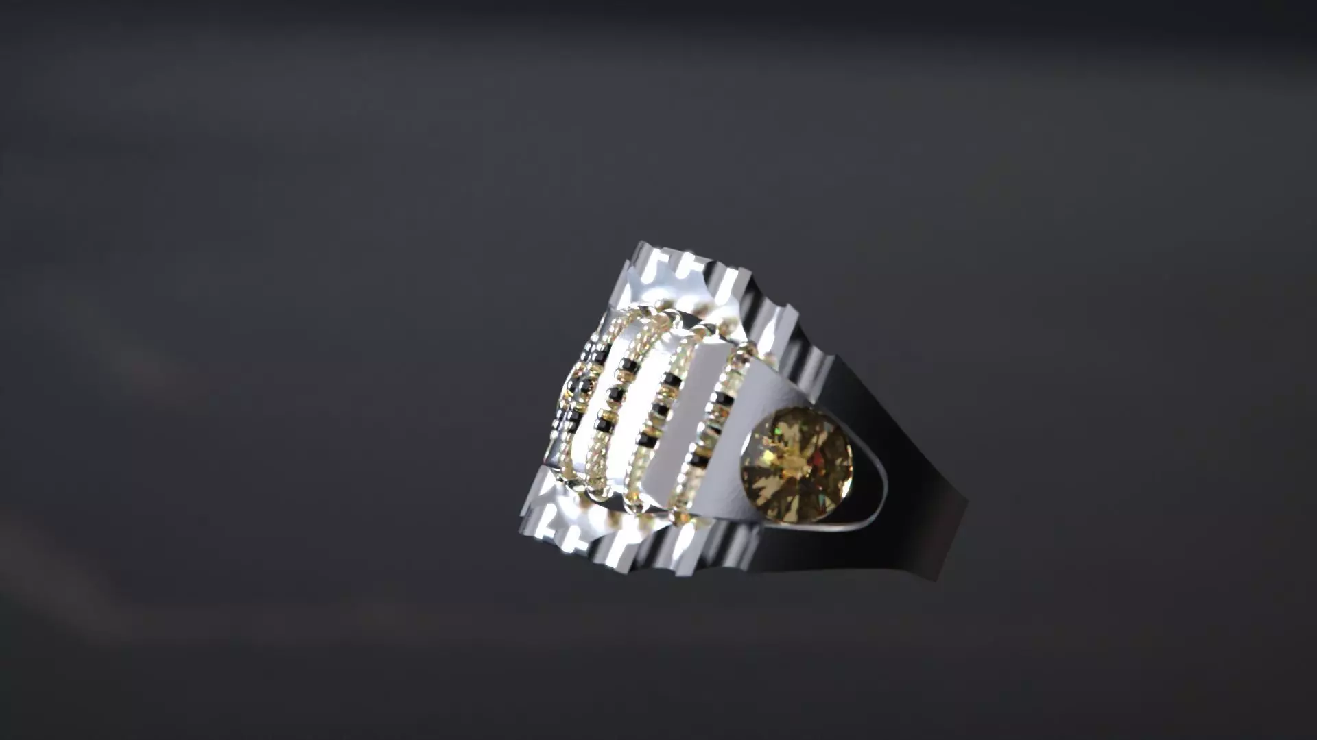 Crystal Geometry ring vol2 3D model_11