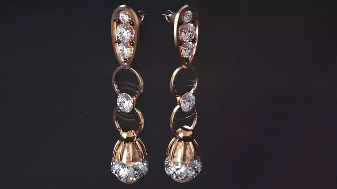 Earring ringstone womandesign