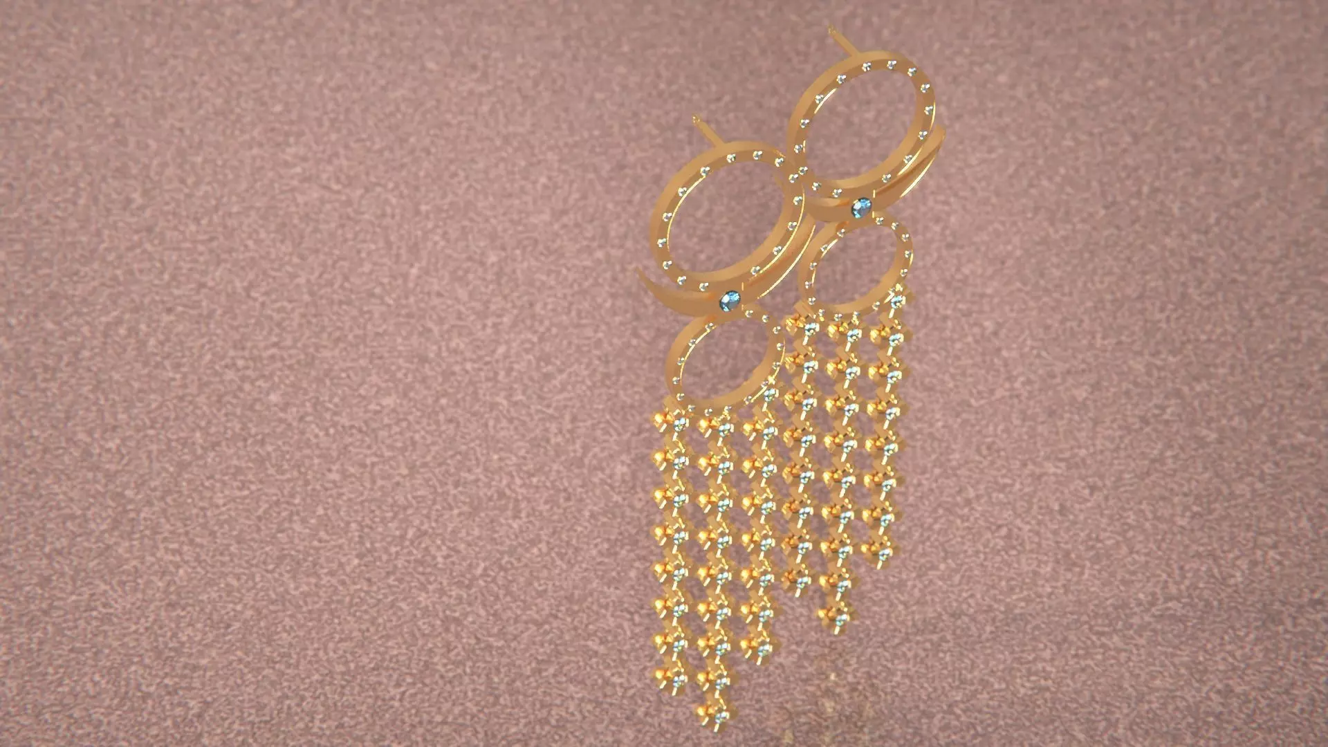 Earrings woman design 3D model_9