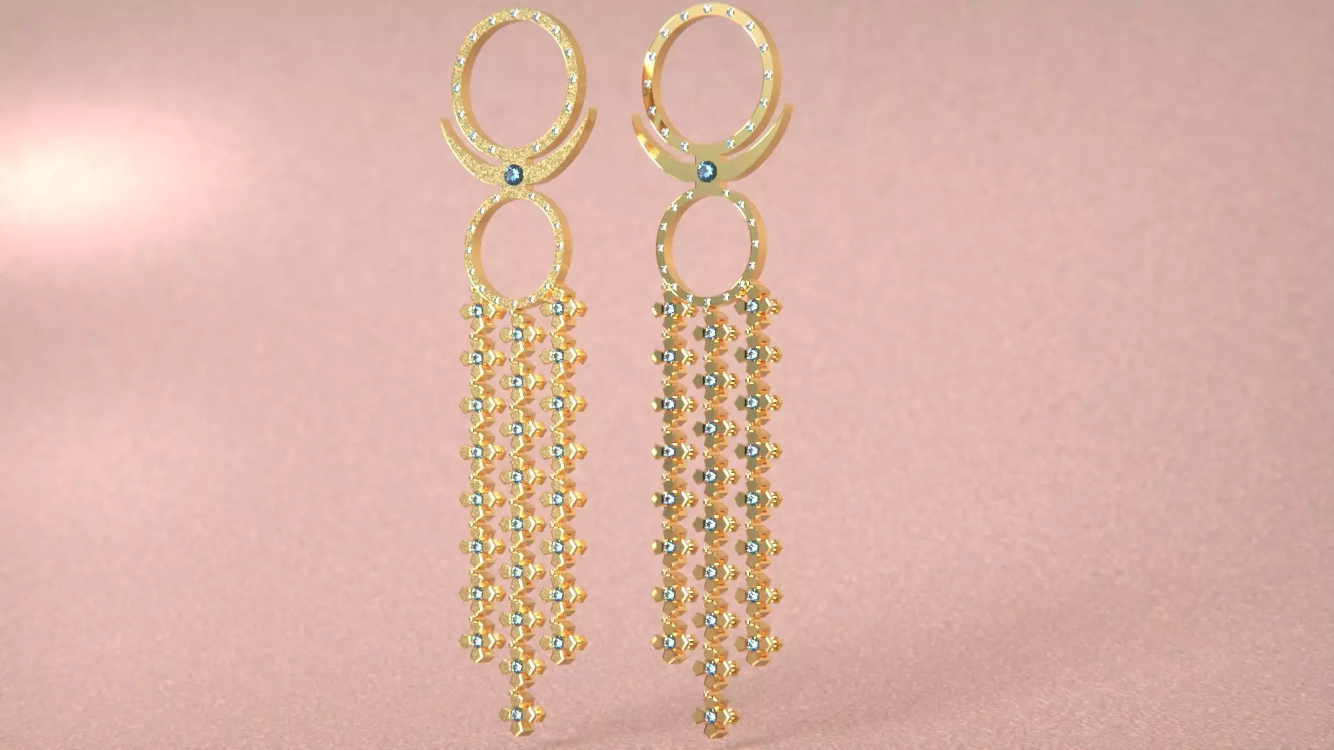 Earrings woman design 3D model_3