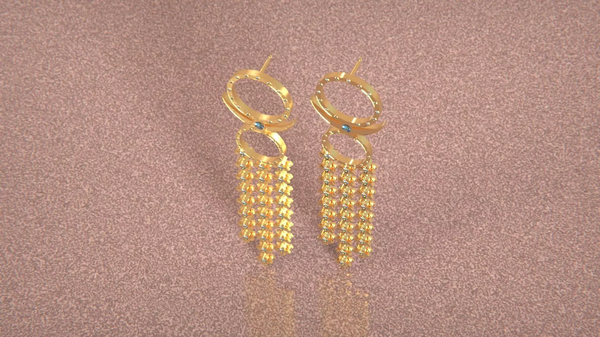 Earrings woman design 3D model_4