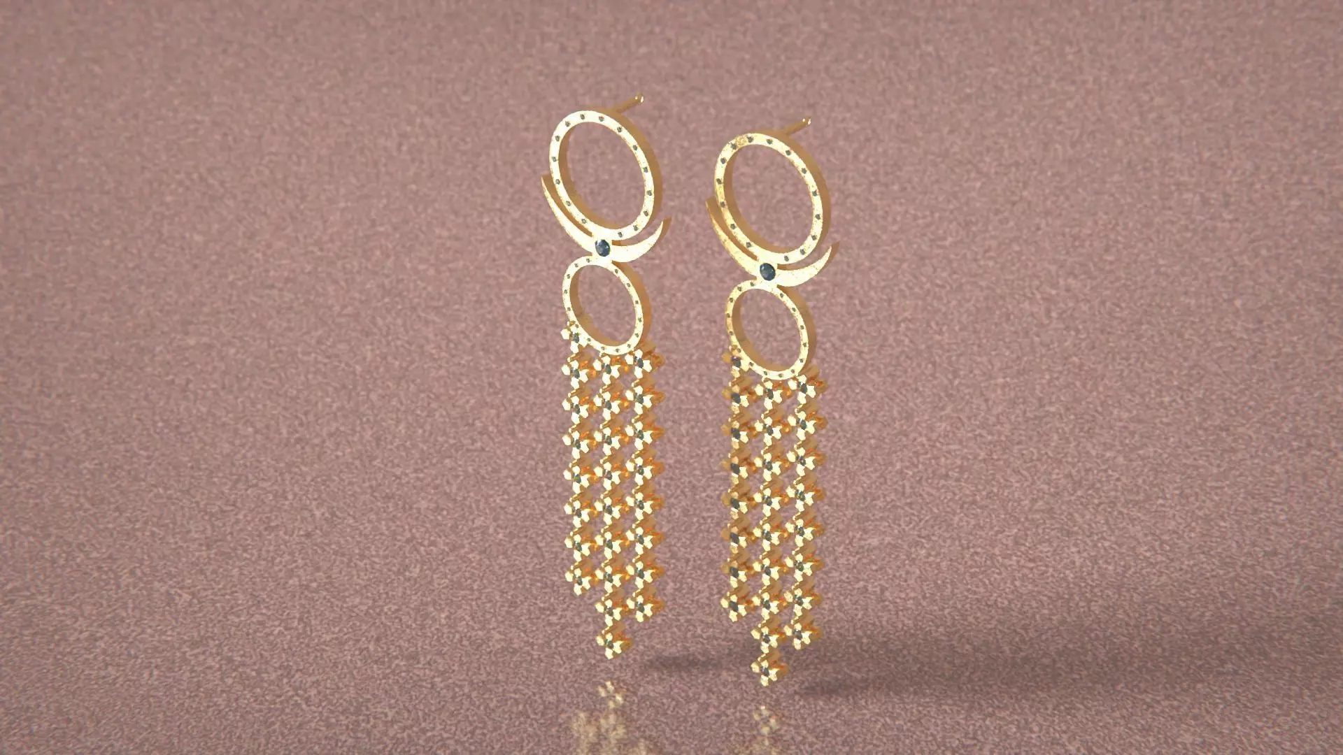 Earrings woman design 3D model_11