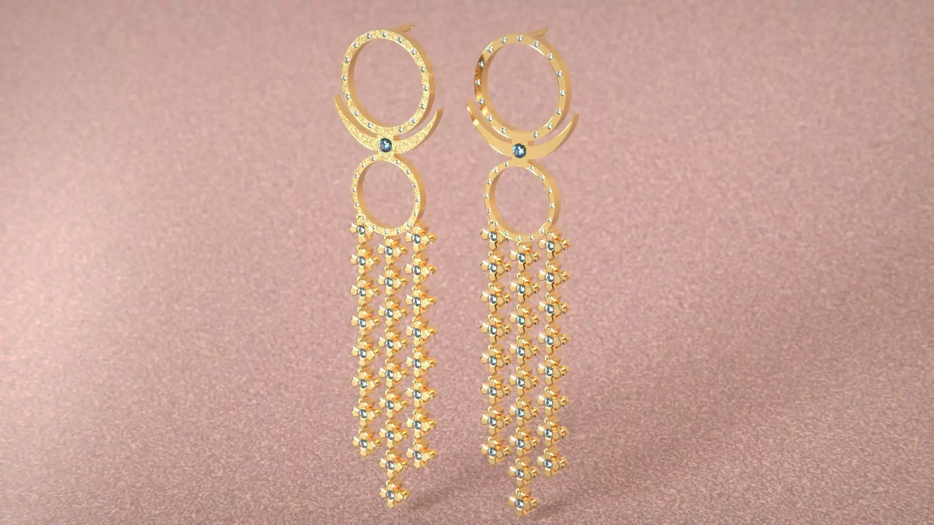 Earrings woman design 3D model_8