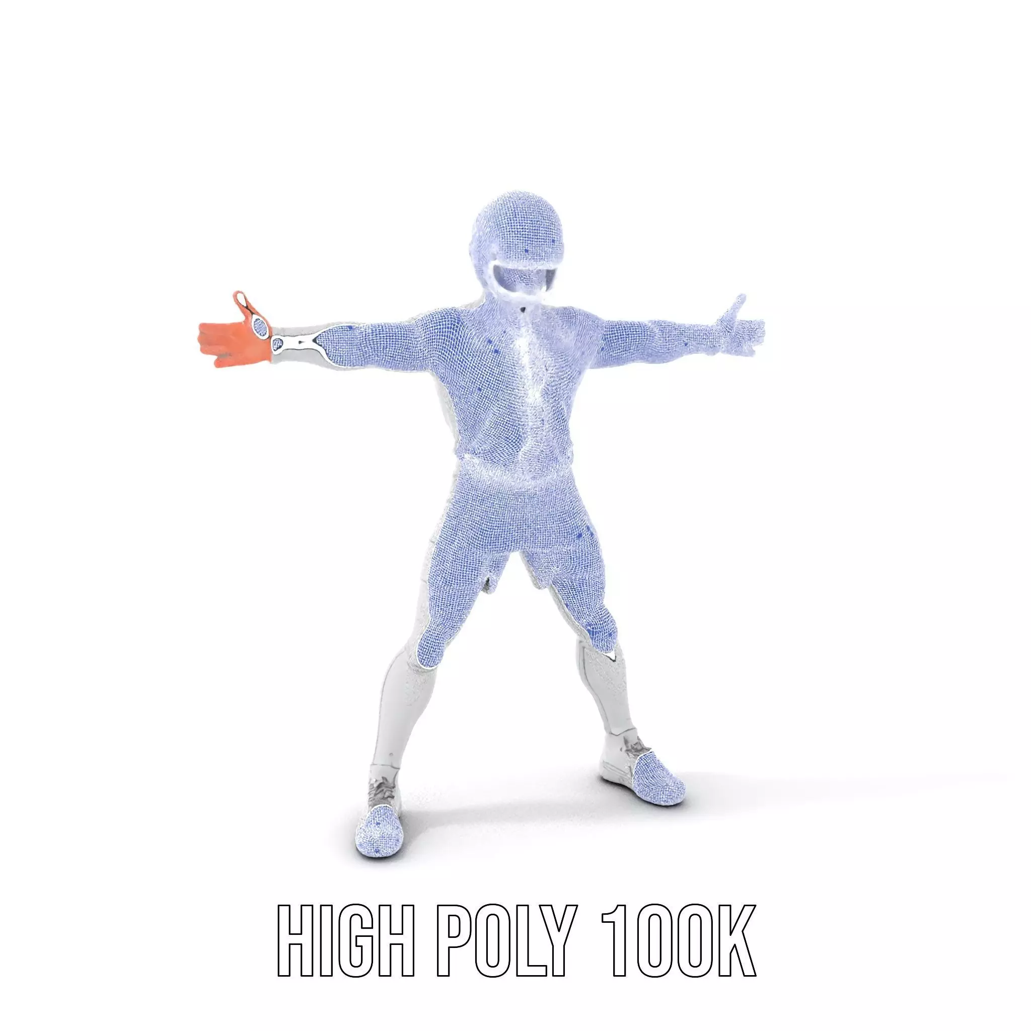 Futuristic White Suit model pack Low-poly 3D model_4