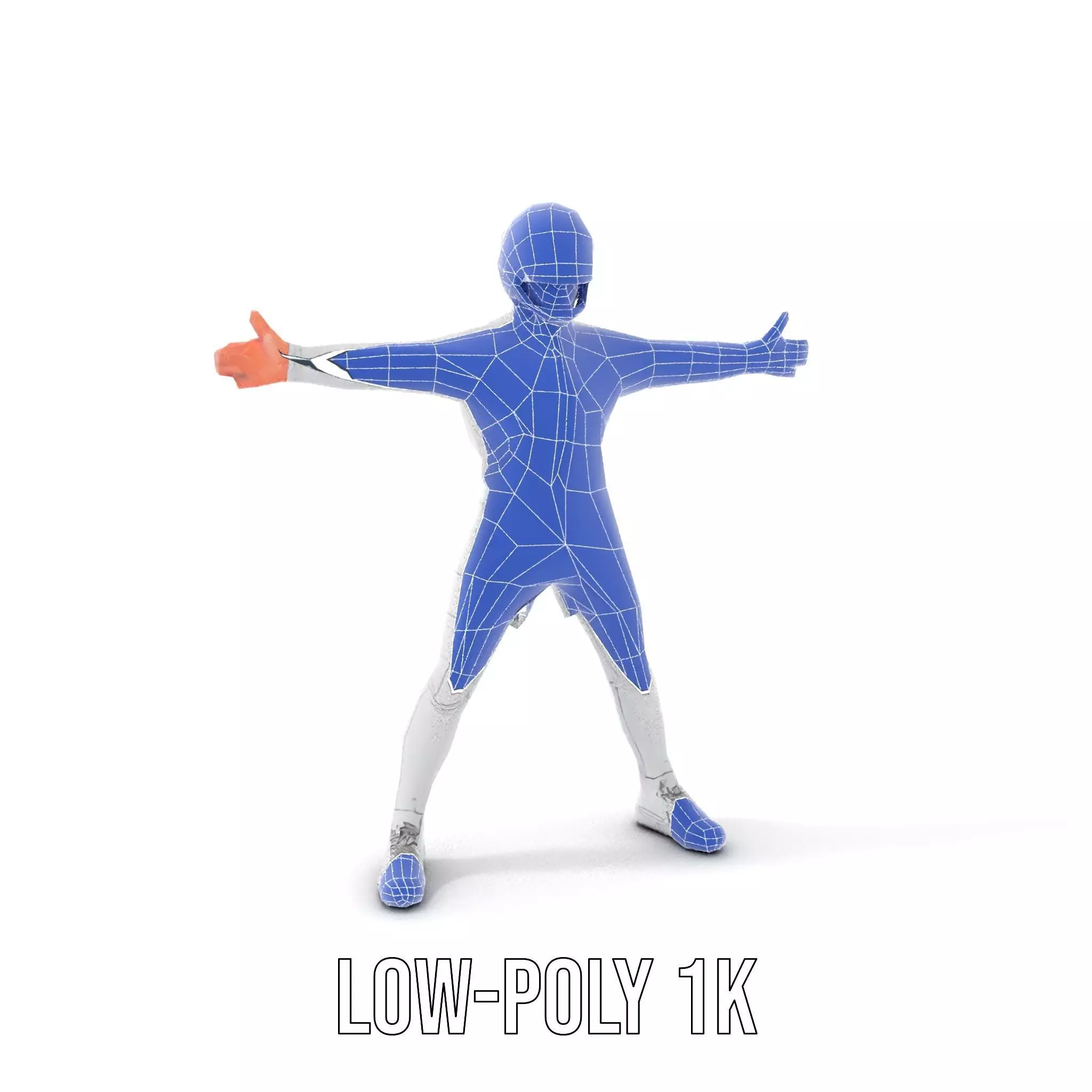 Futuristic White Suit model pack Low-poly 3D model_9