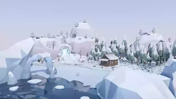 Low Poly Winter Environment Pack