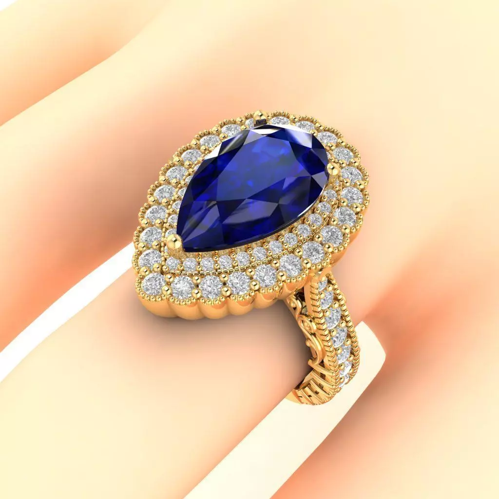 LUXURY DIAMOND RING 3D print model_9