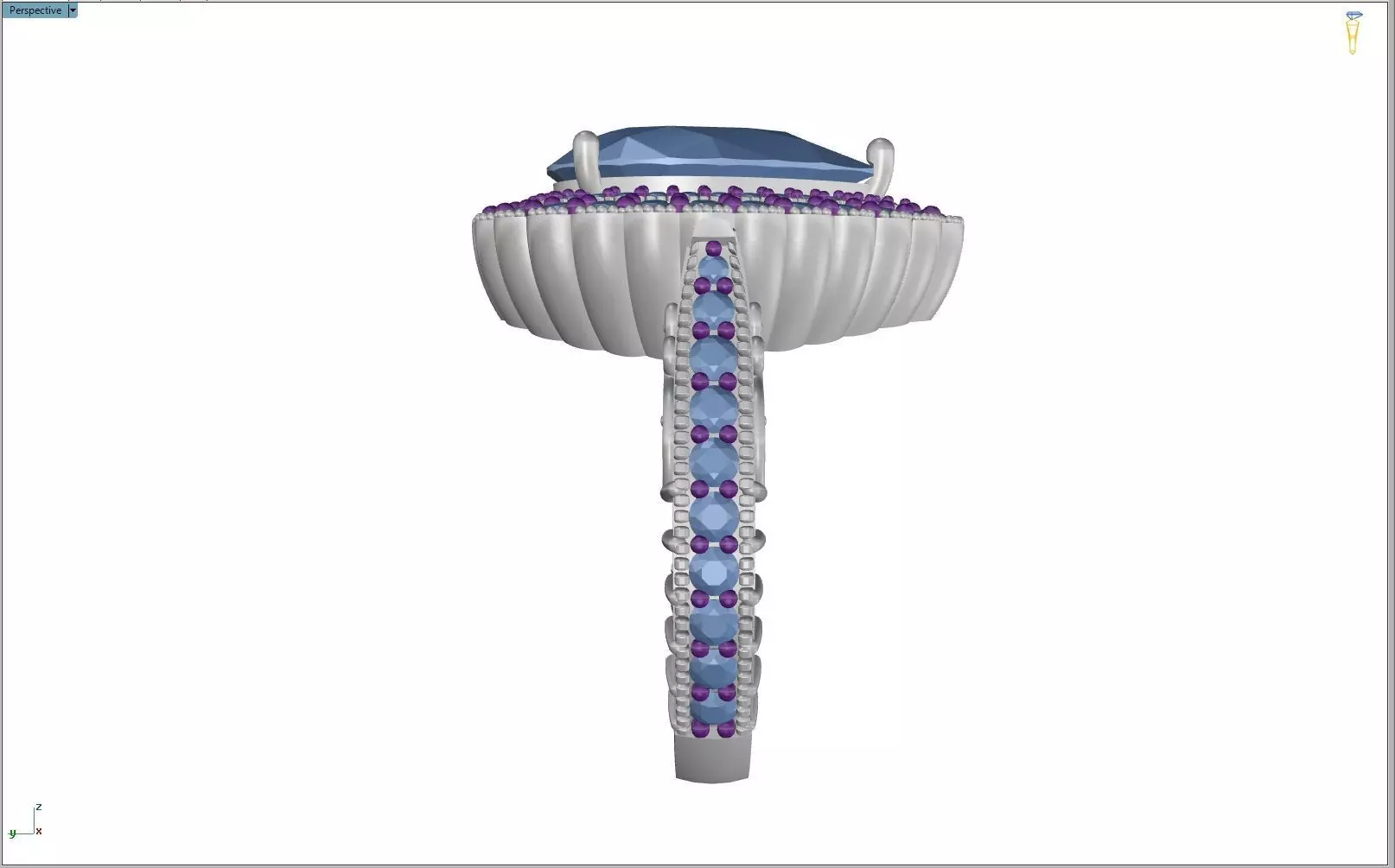 LUXURY DIAMOND RING 3D print model_14