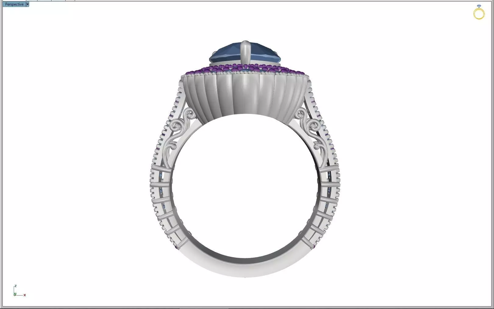 LUXURY DIAMOND RING 3D print model_15