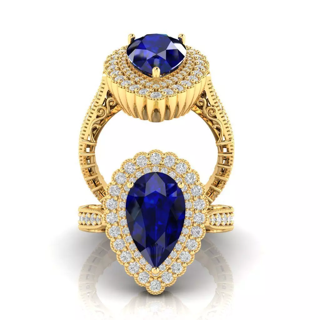 LUXURY DIAMOND RING 3D print model_6