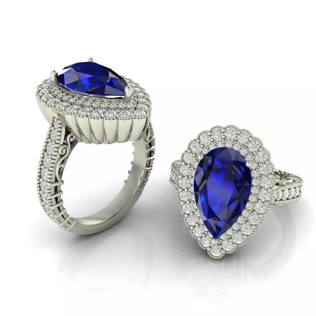 LUXURY DIAMOND RING 3D print model_2