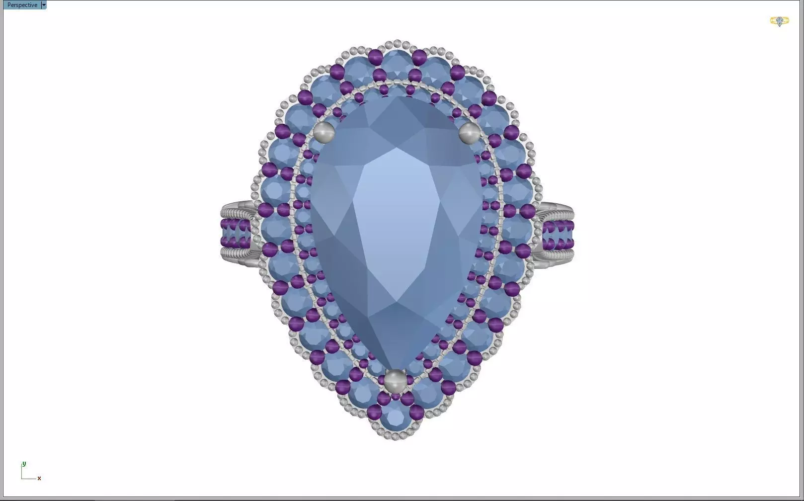 LUXURY DIAMOND RING 3D print model_17