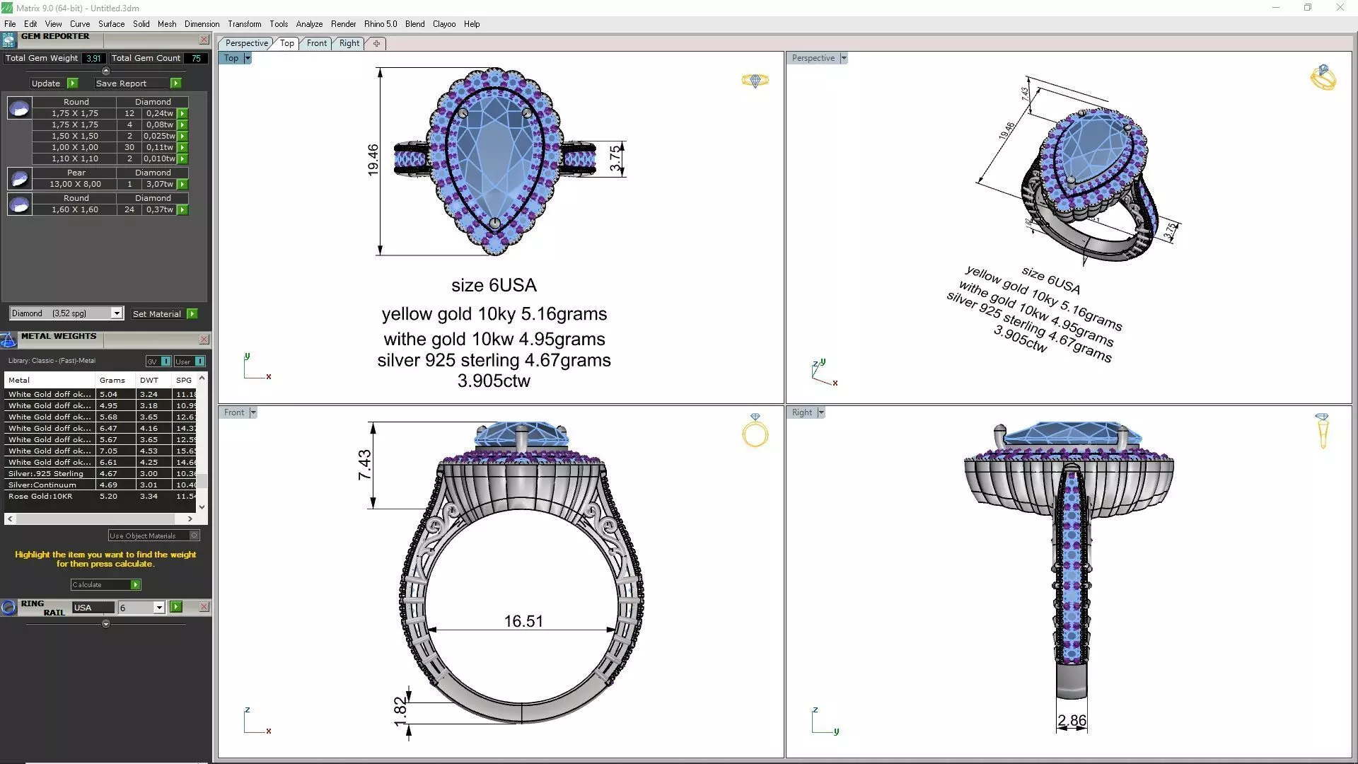 LUXURY DIAMOND RING 3D print model_10