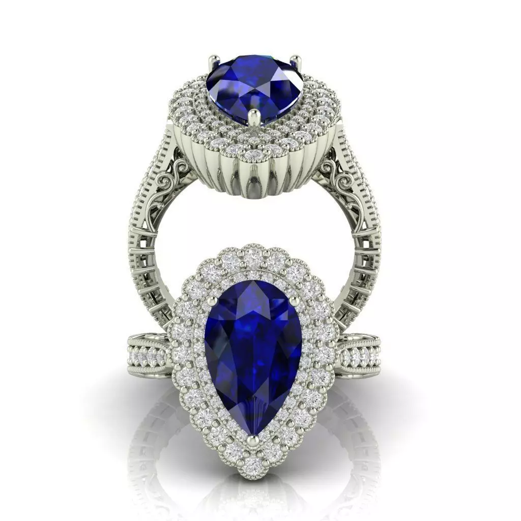 LUXURY DIAMOND RING 3D print model_1