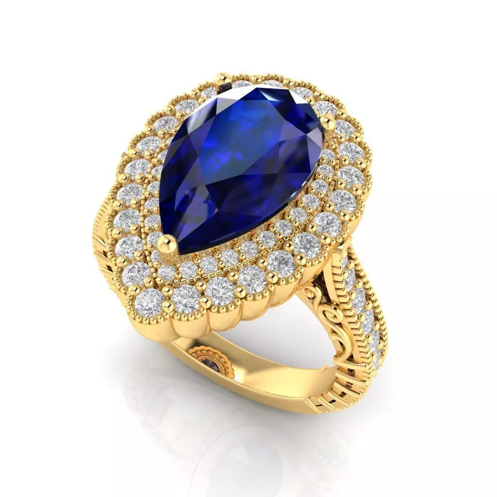 LUXURY DIAMOND RING 3D print model_5