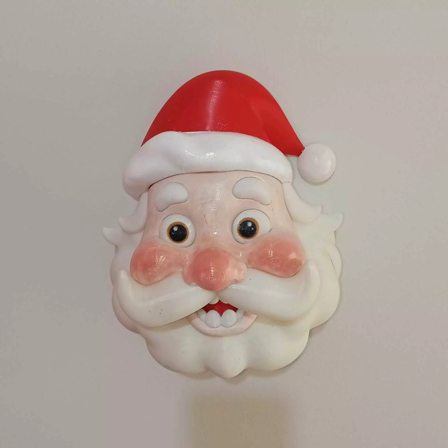 Head Santa Claus wall bust Christmas decoration 3D print model_3