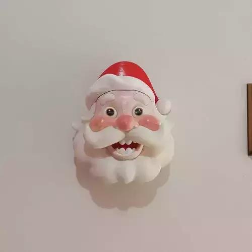 Head Santa Claus wall bust Christmas decoration
