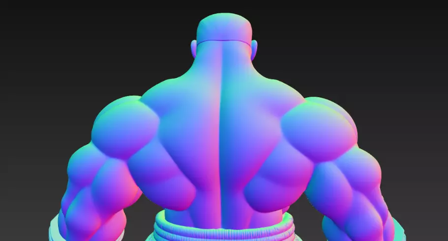 Man Iron Muscle Gym Fighter Bodybuilding 3D print model_3