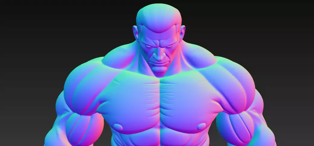 Man Iron Muscle Gym Fighter Bodybuilding 3D print model_2