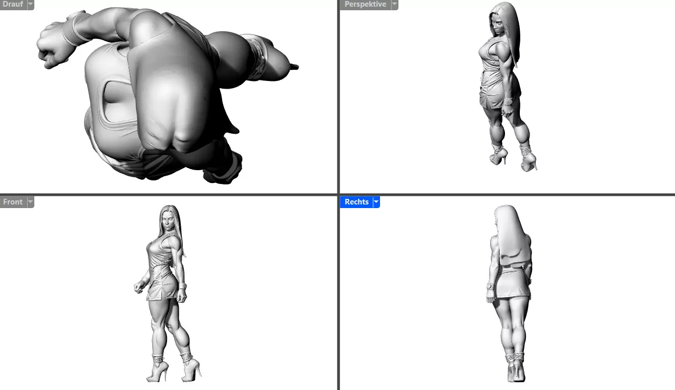 Art Women Sculptures Designer Animals Humans 3D print model_5