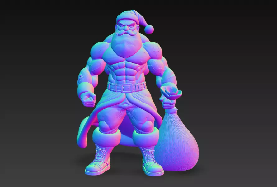 Christmas Santa Oldman Gift 3D print model_4