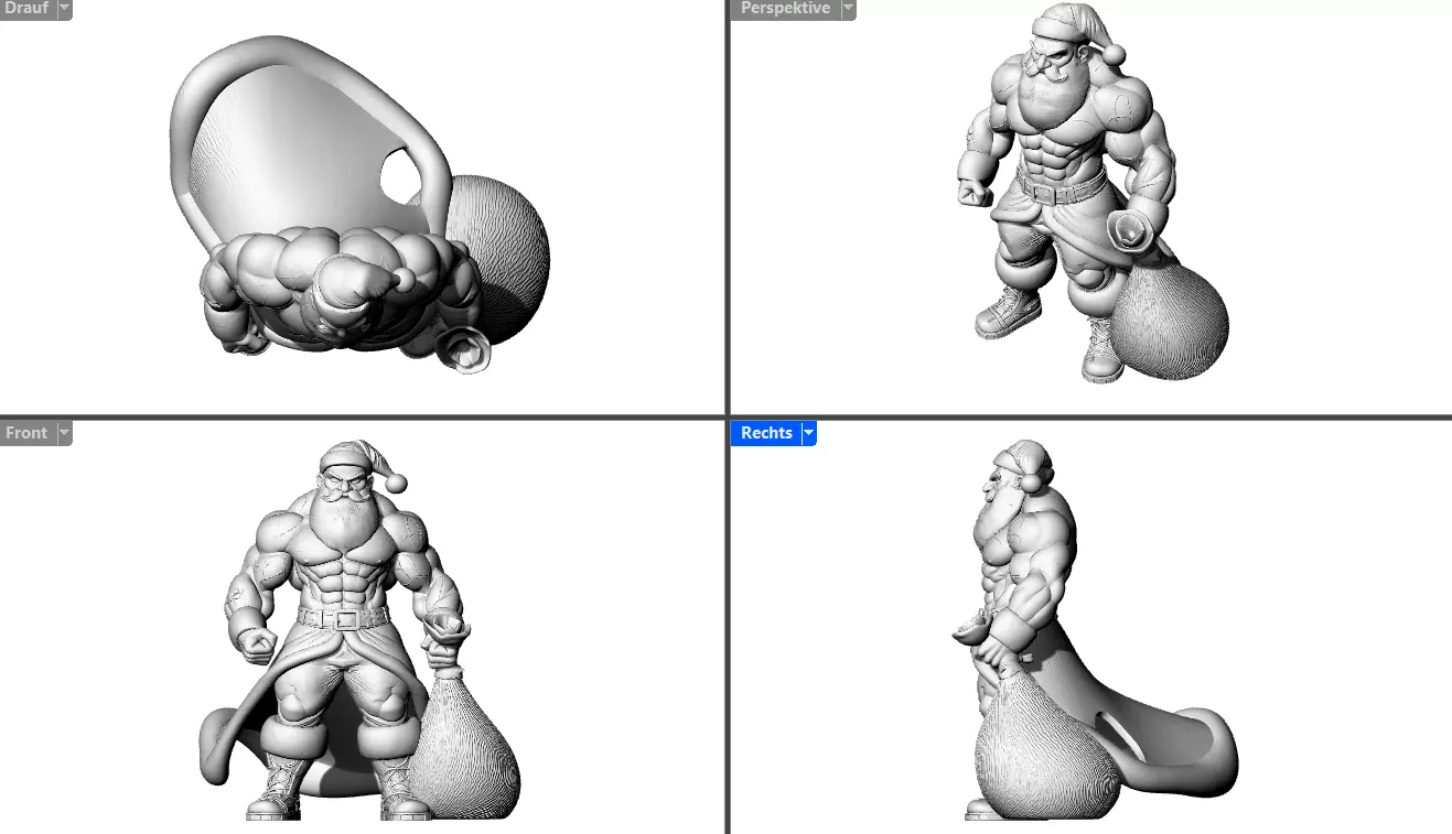 Christmas Santa Oldman Gift 3D print model_7