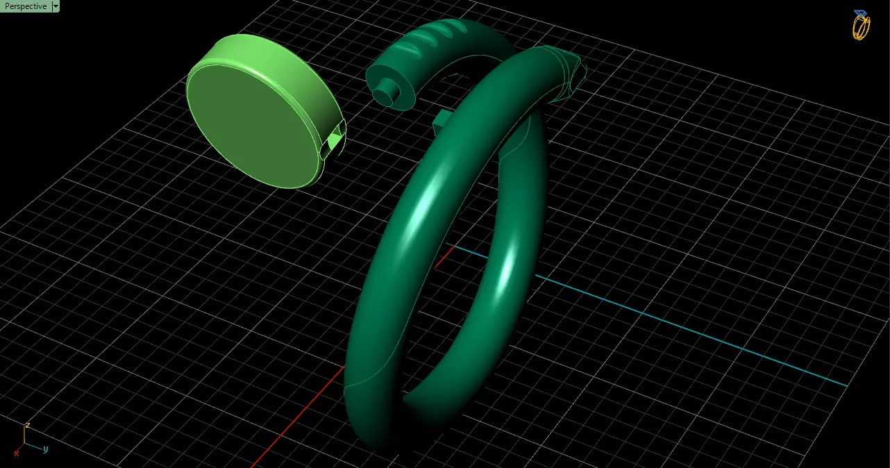 Juste Un Clou Ring Classic Model Size50 3D print model_10