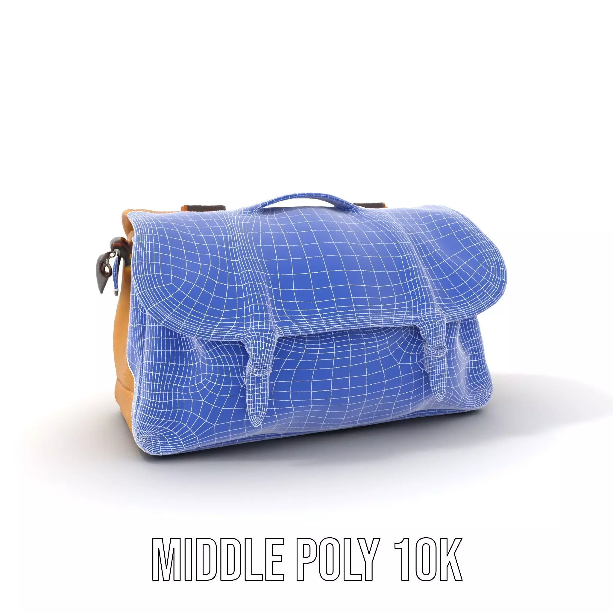 Vintage Tan Bag model pack Low-poly 3D model_23