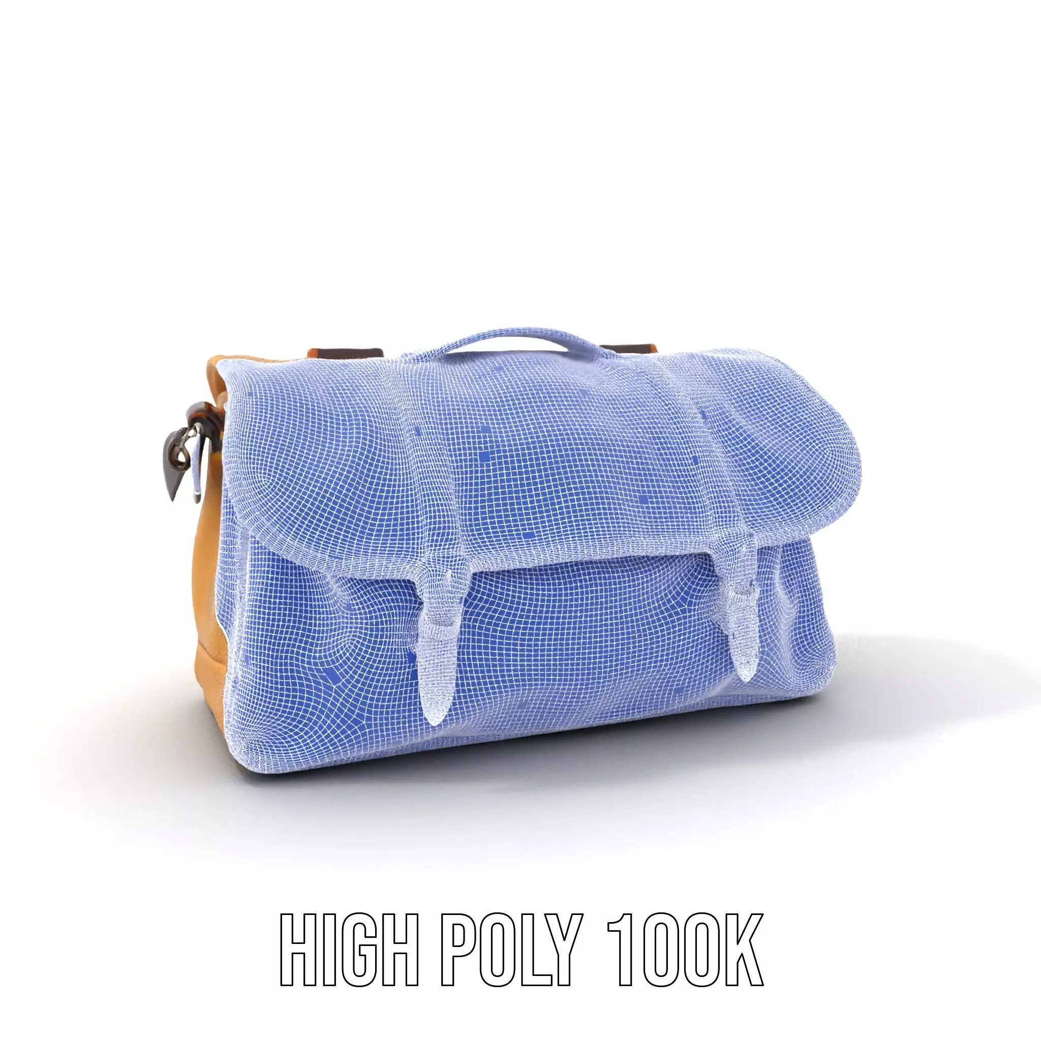 Vintage Tan Bag model pack Low-poly 3D model_4
