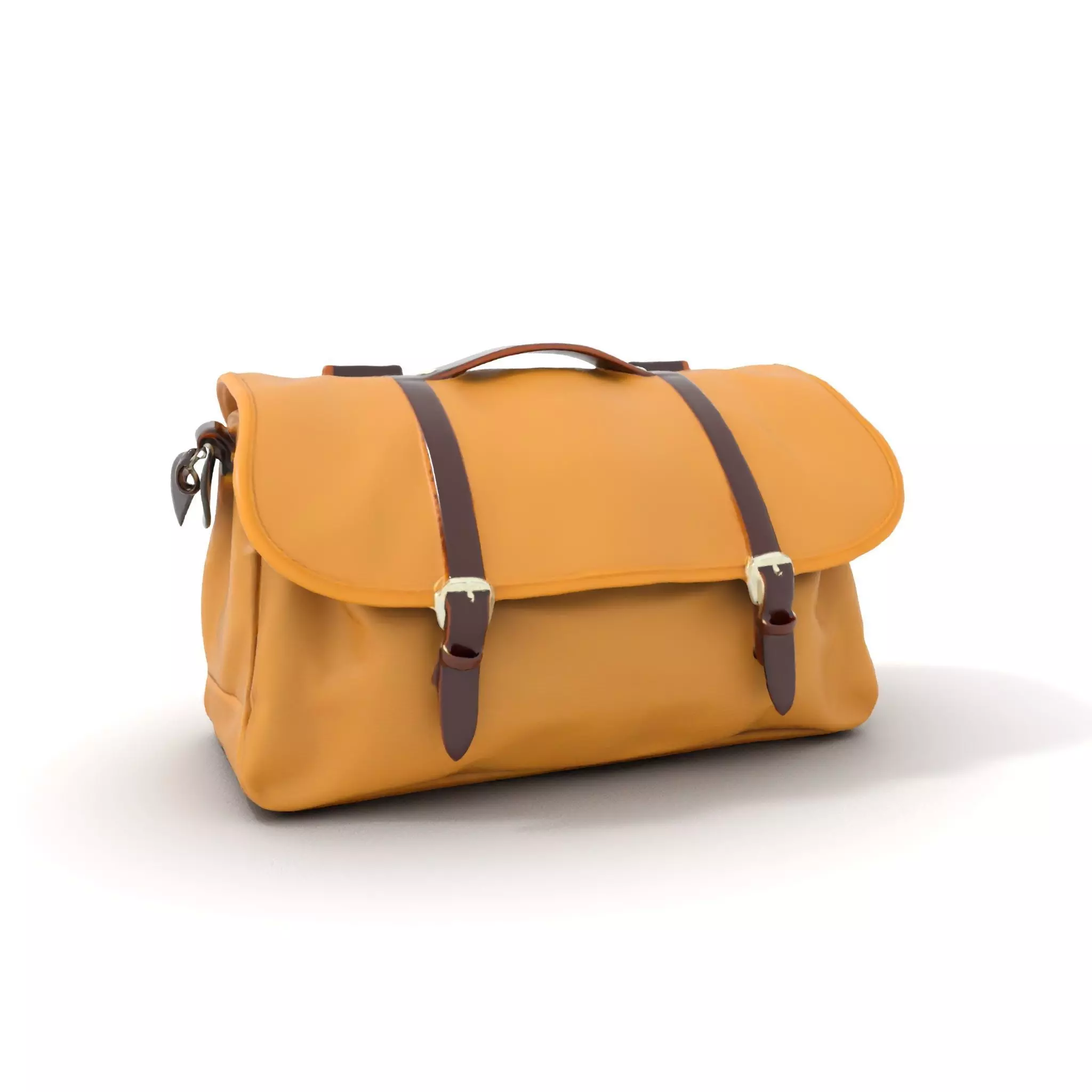 Vintage Tan Bag model pack Low-poly 3D model_0