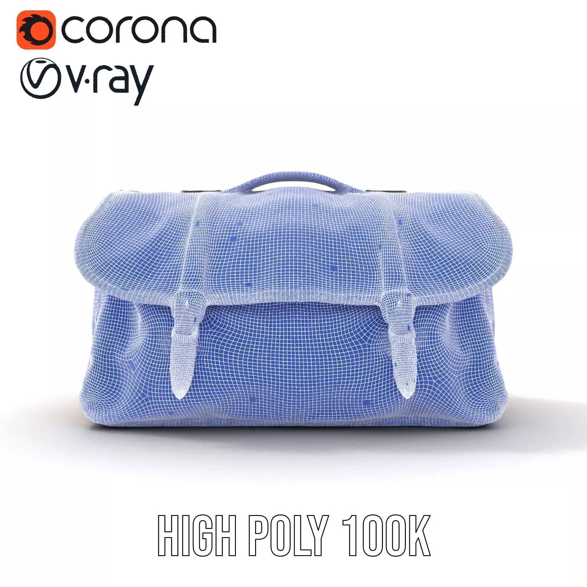 Vintage Tan Bag model pack Low-poly 3D model_31