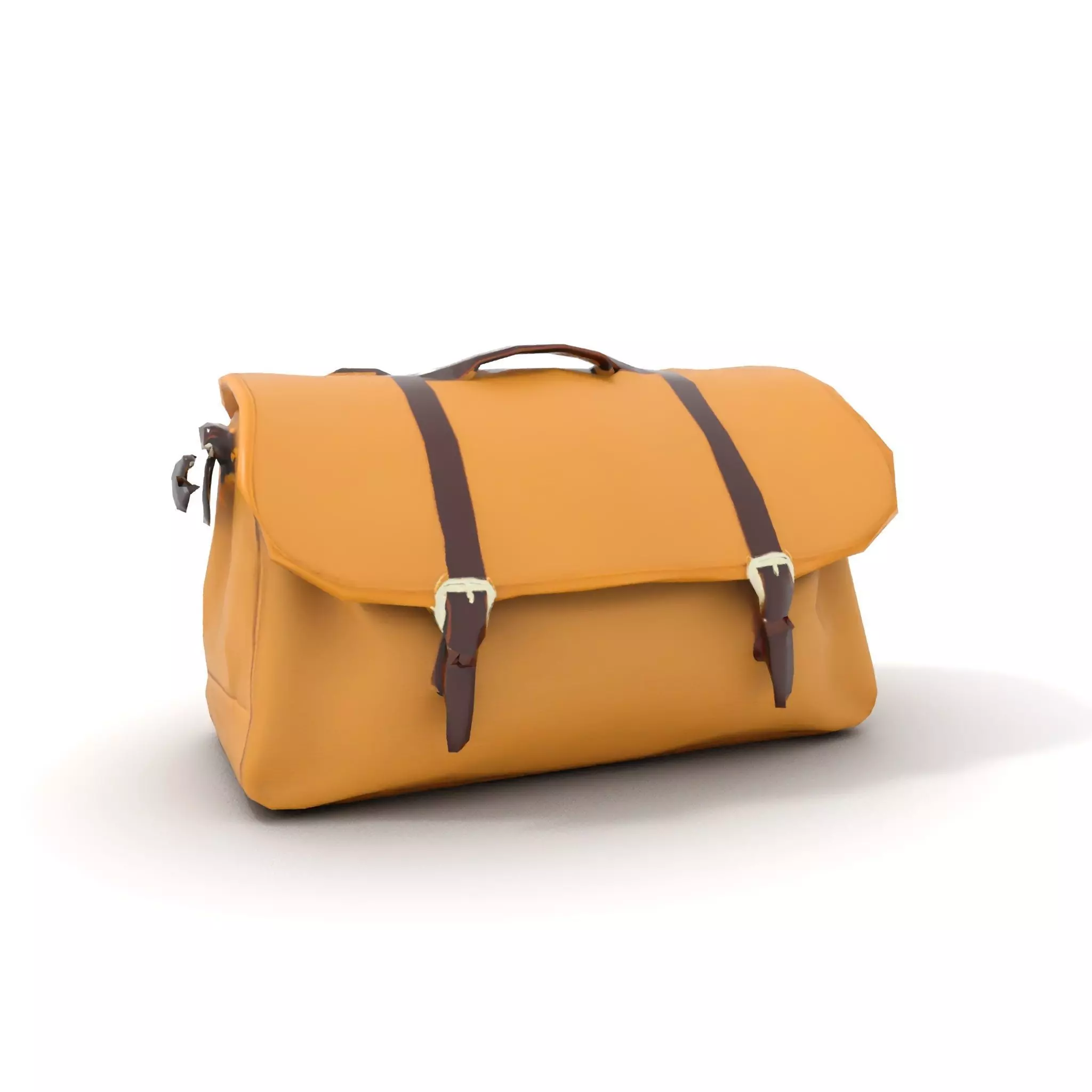 Vintage Tan Bag model pack Low-poly 3D model_30