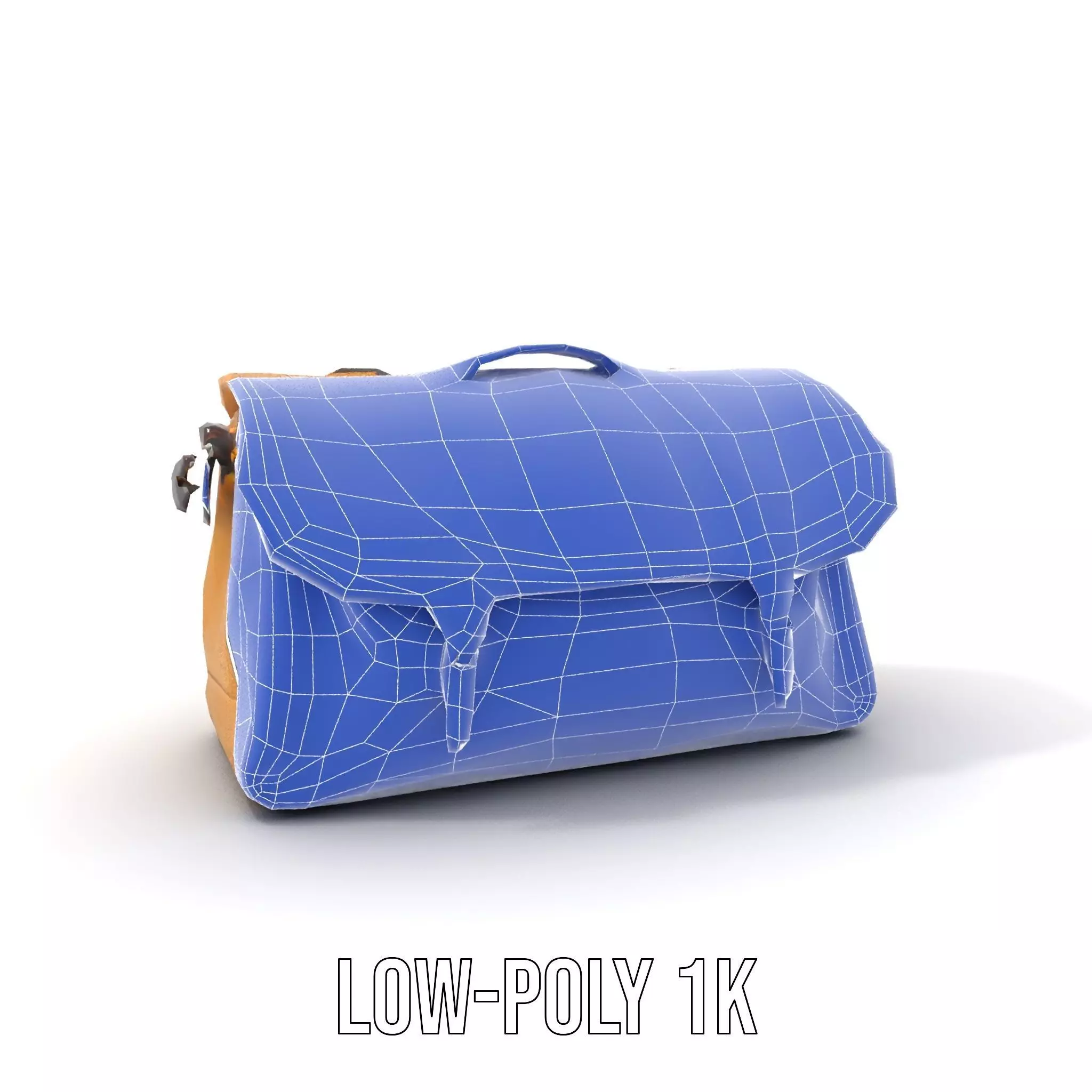 Vintage Tan Bag model pack Low-poly 3D model_27
