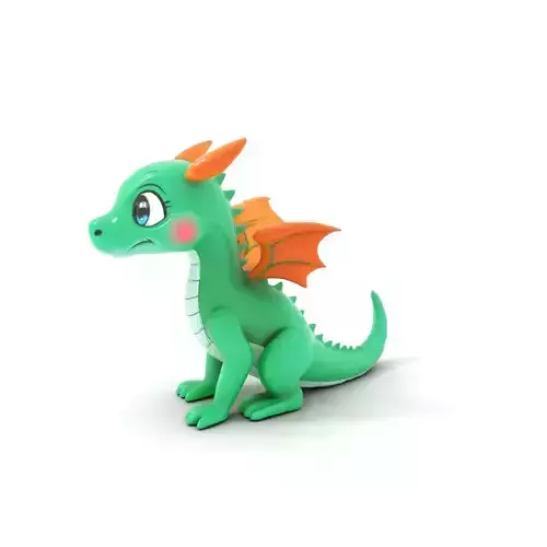 Charming Green Dragon model pack