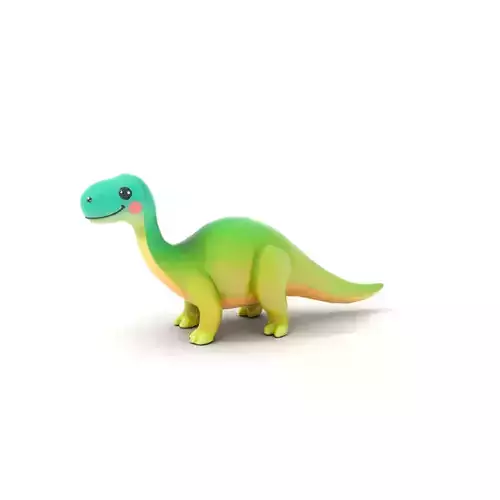 Smiling Green Dinosaur model pack