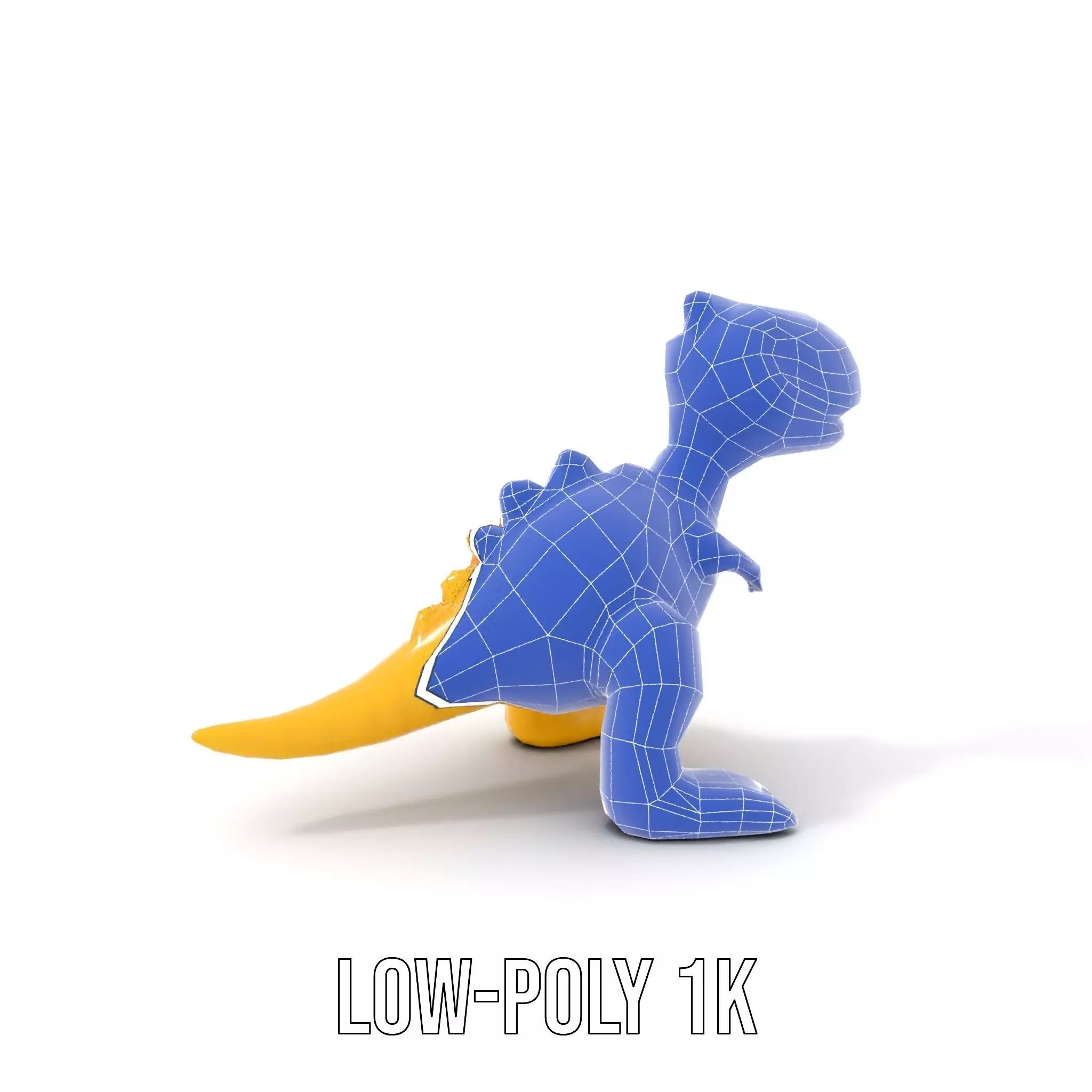 Cheerful Yellow Dinosaur model pack Low-poly 3D model_15