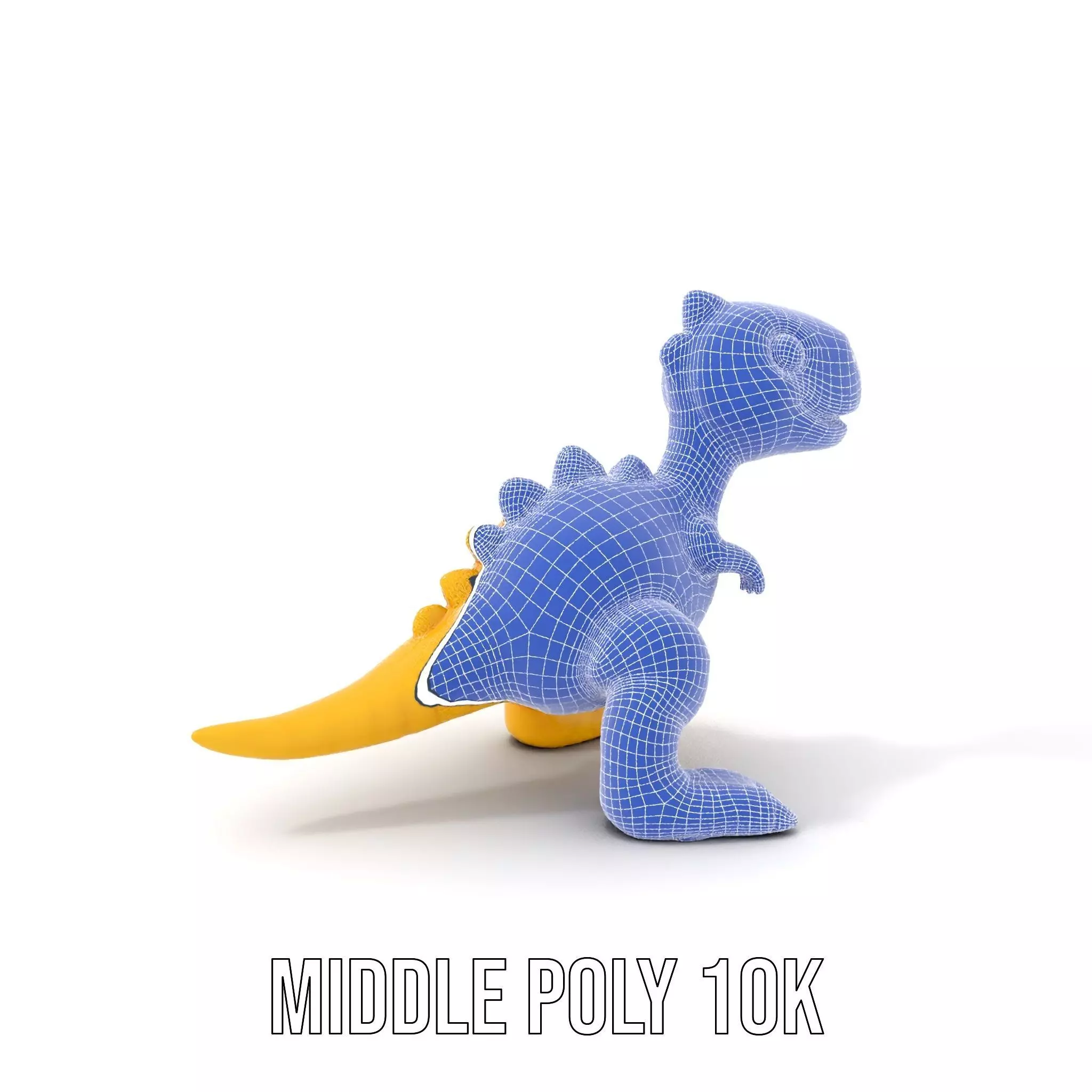 Cheerful Yellow Dinosaur model pack Low-poly 3D model_14