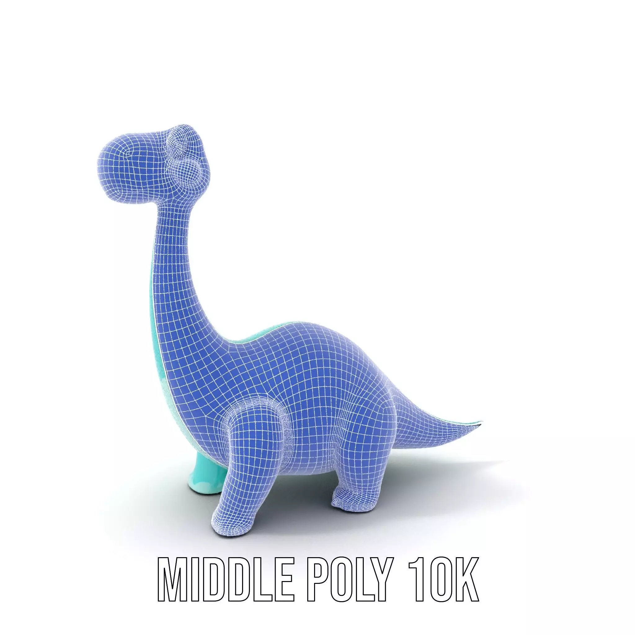 Playful Blue Dinosaur model pack Low-poly 3D model_25