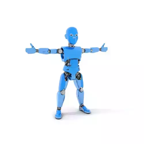 Blue Futuristic Robot model pack