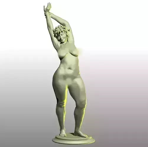 5 Minutes pose - Elegant Female Figurine Realistic 3D model