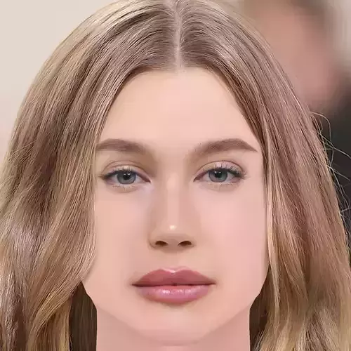 Hailey Bieber Head - No Hair - Low poly head for game