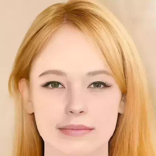 Haley Bennett Head - No Hair - Low poly head for game
