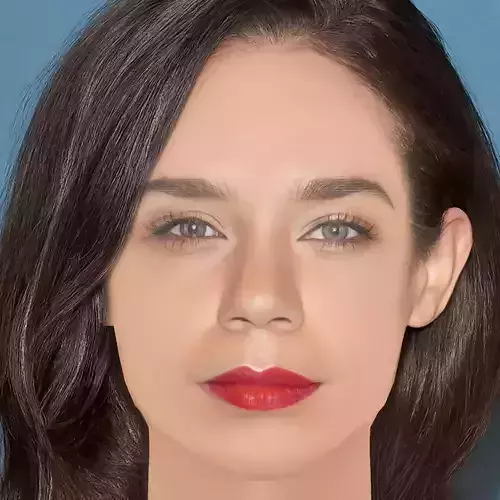 Hannah John Kamen Head - No Hair - Low poly head for game
