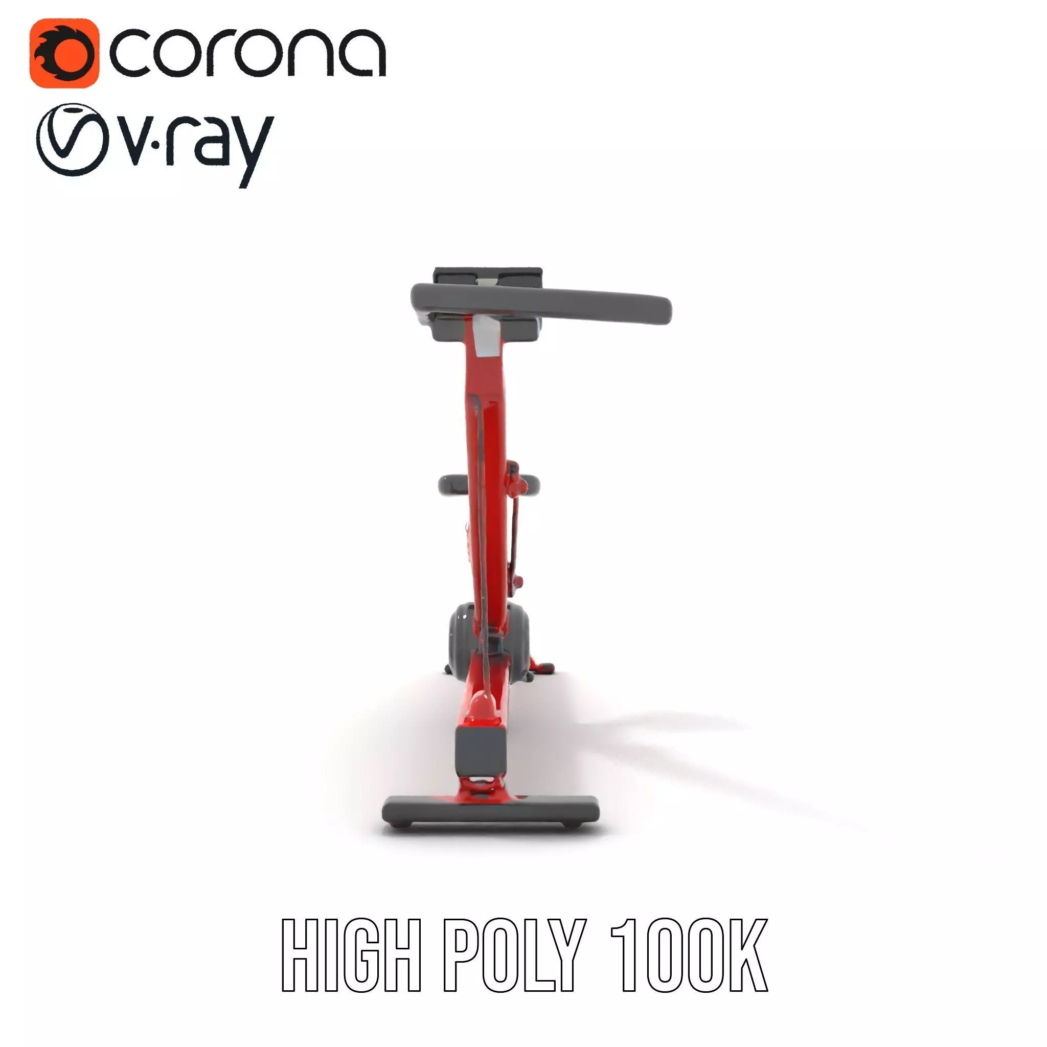 Red Rower Exercise model pack Low-poly 3D model_28
