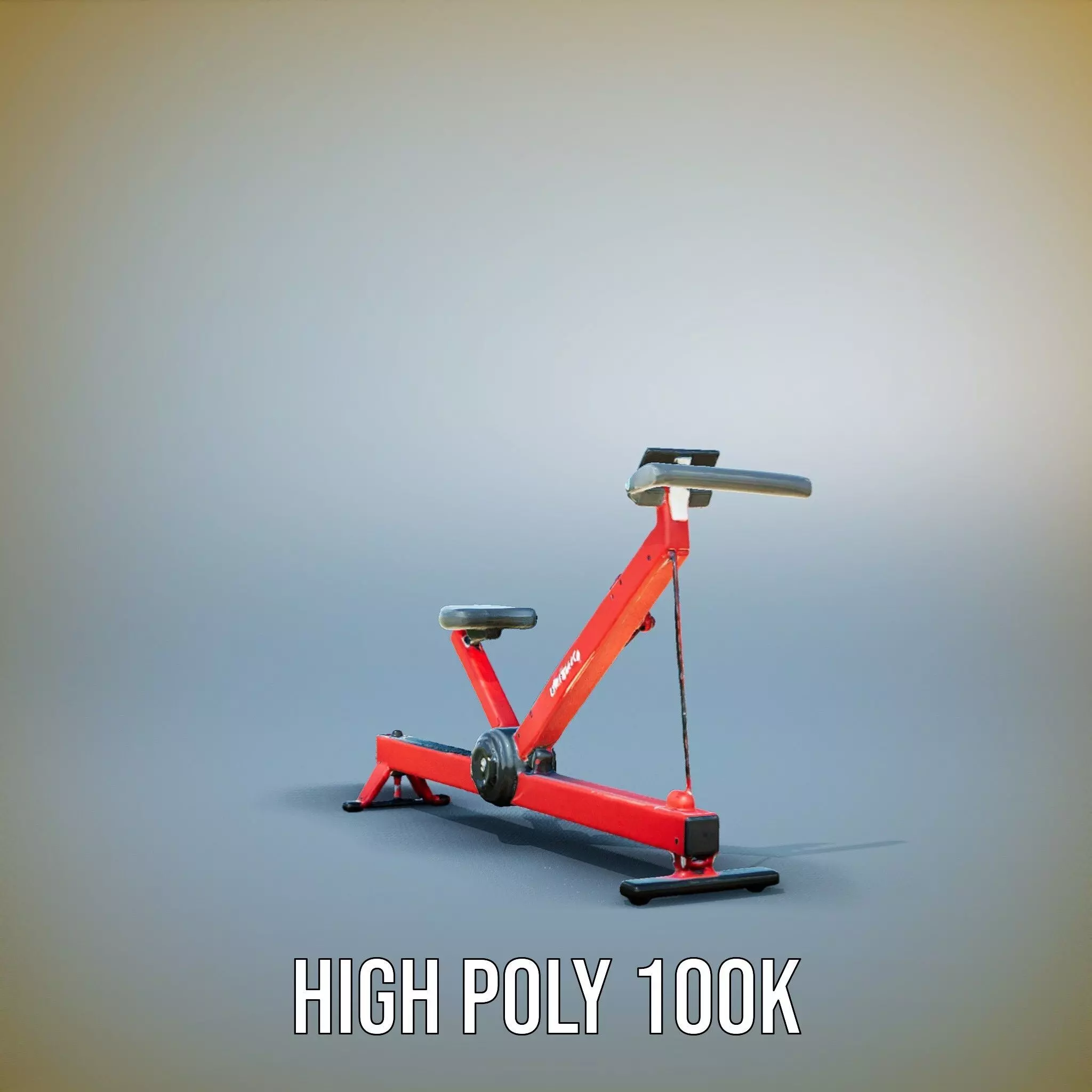 Red Rower Exercise model pack Low-poly 3D model_25