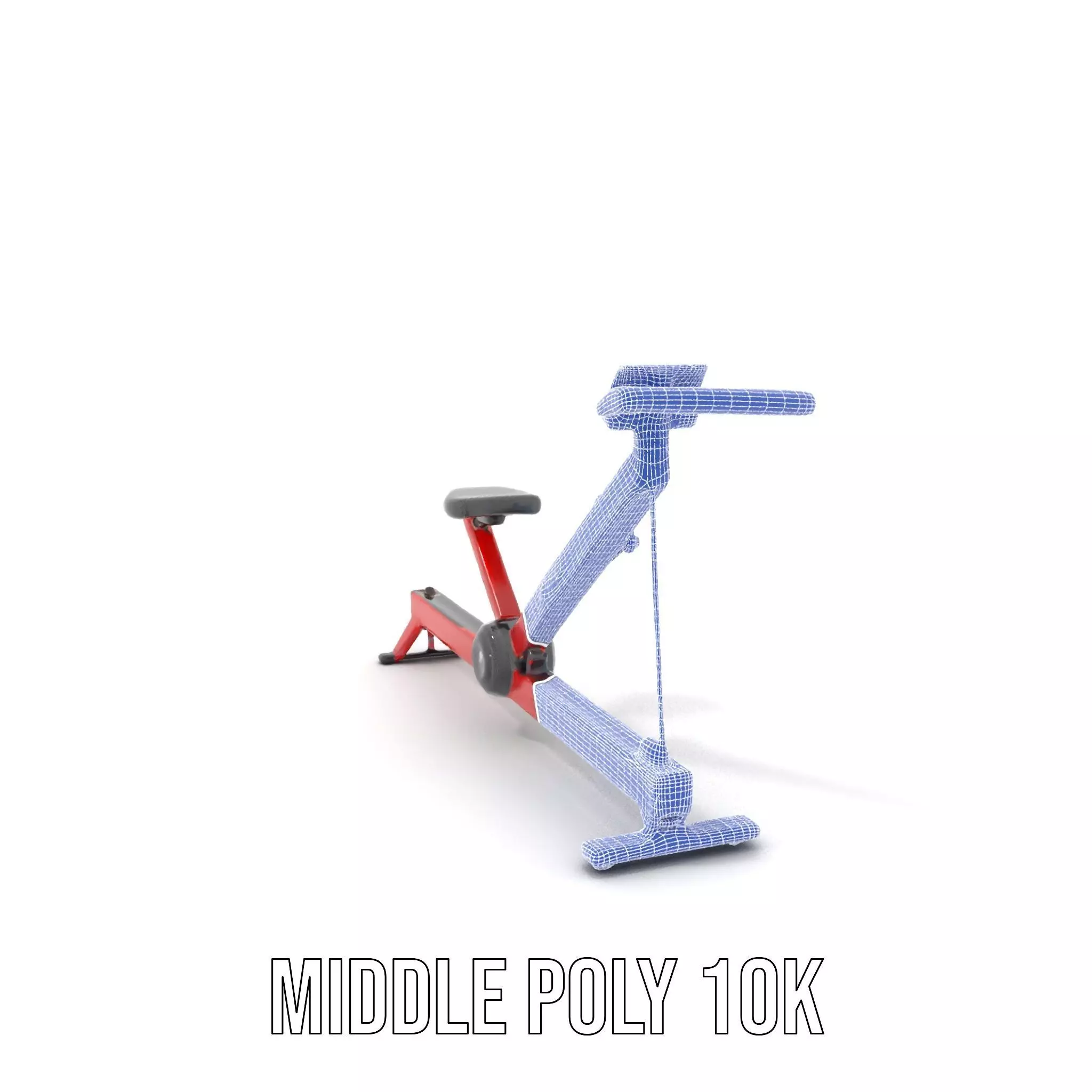 Red Rower Exercise model pack Low-poly 3D model_6