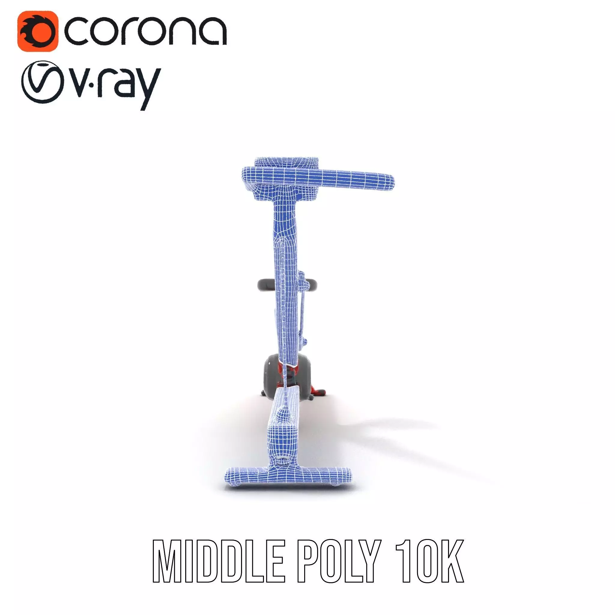 Red Rower Exercise model pack Low-poly 3D model_26