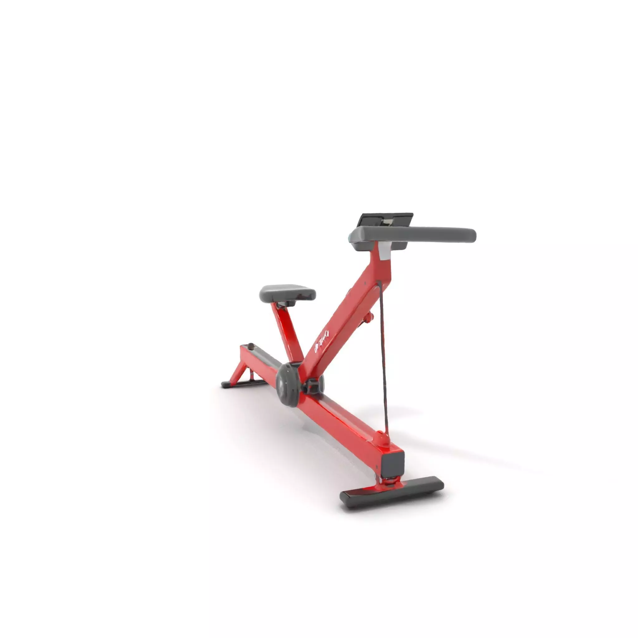 Red Rower Exercise model pack Low-poly 3D model_0