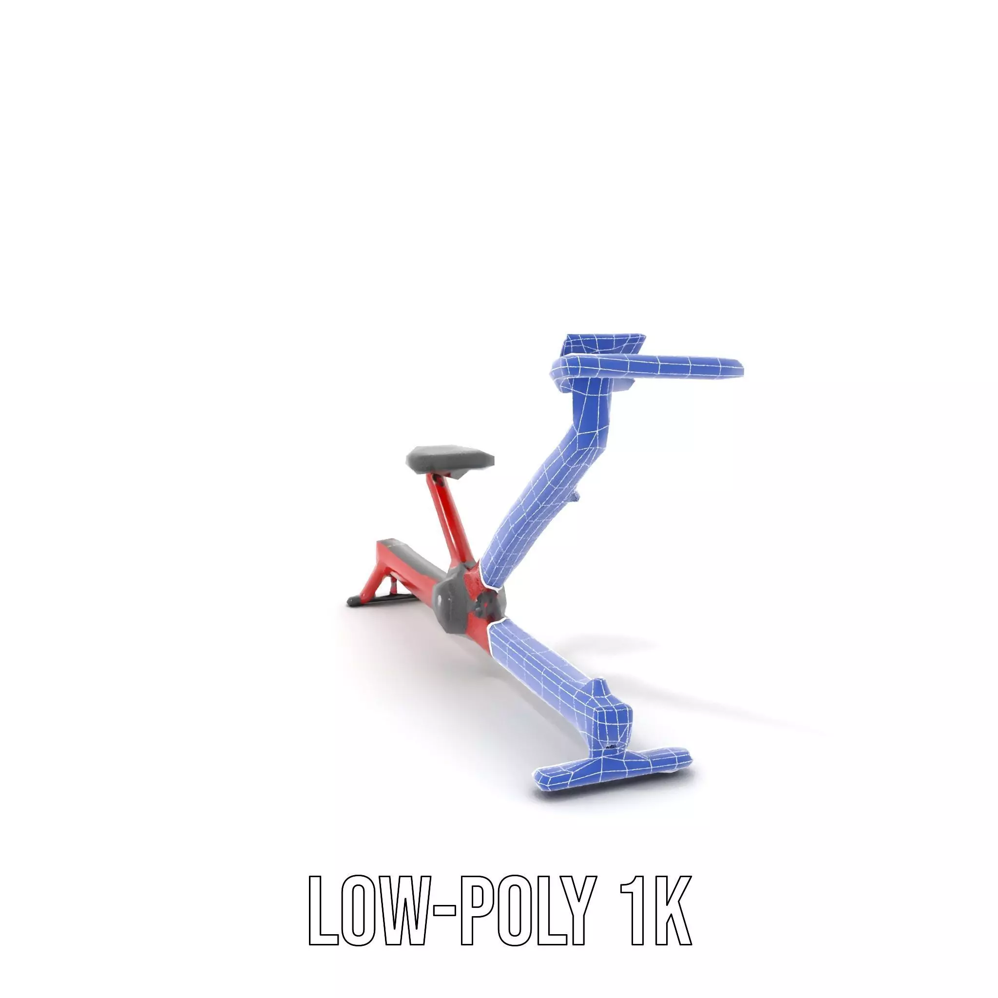 Red Rower Exercise model pack Low-poly 3D model_14