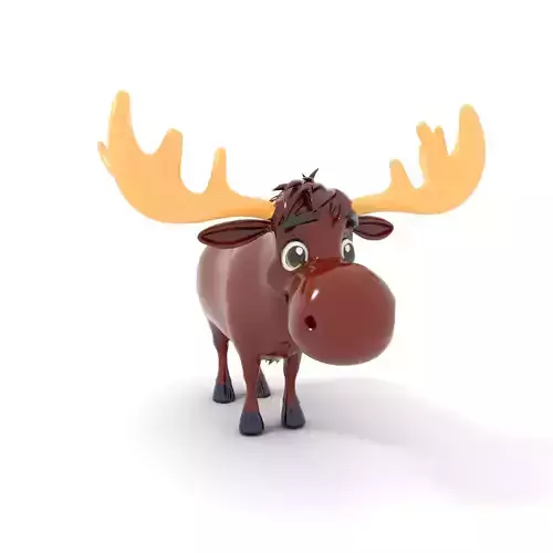 Charming Moose Cartoon model pack